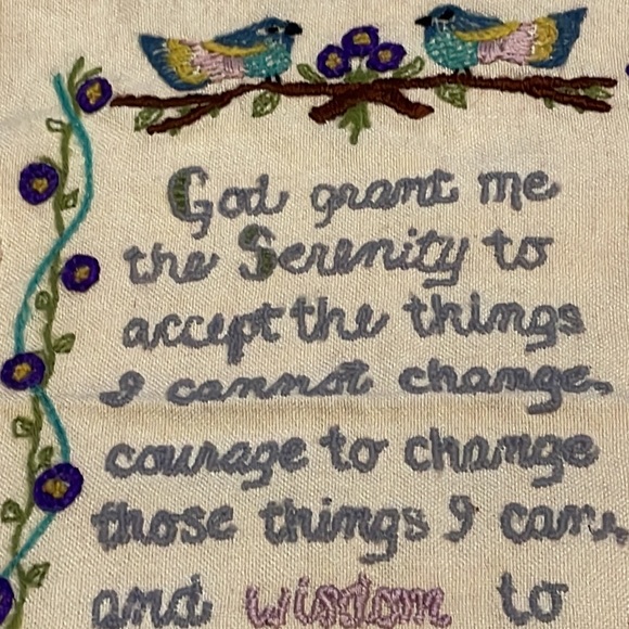 Vintage Needlepoint Serenity Prayer - Picture 3 of 3